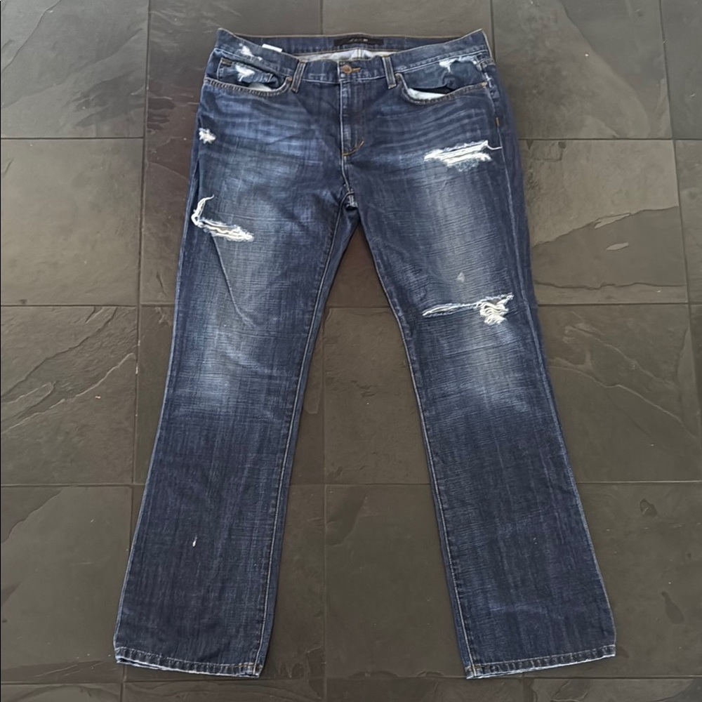 Joe's Jeans Blue Relaxed Distressed Denim